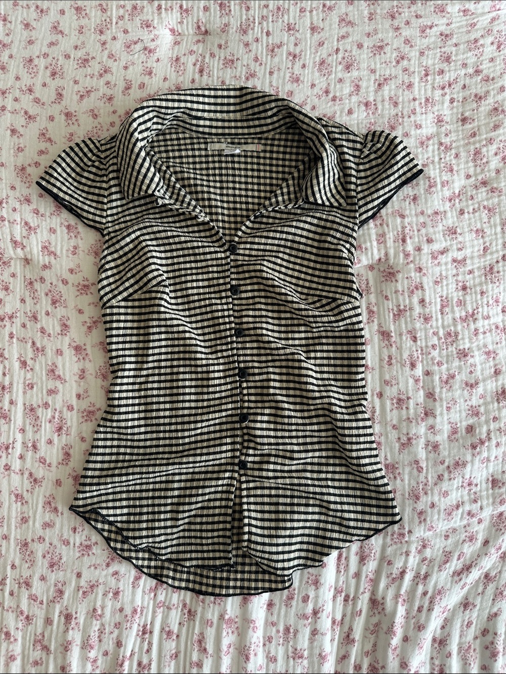 Gingham Button Down Top